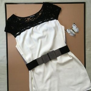 Express Dress Cream & Gray